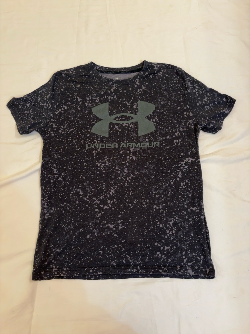 Under Armour Kids' Black Splatter Logo Tee Youth Large